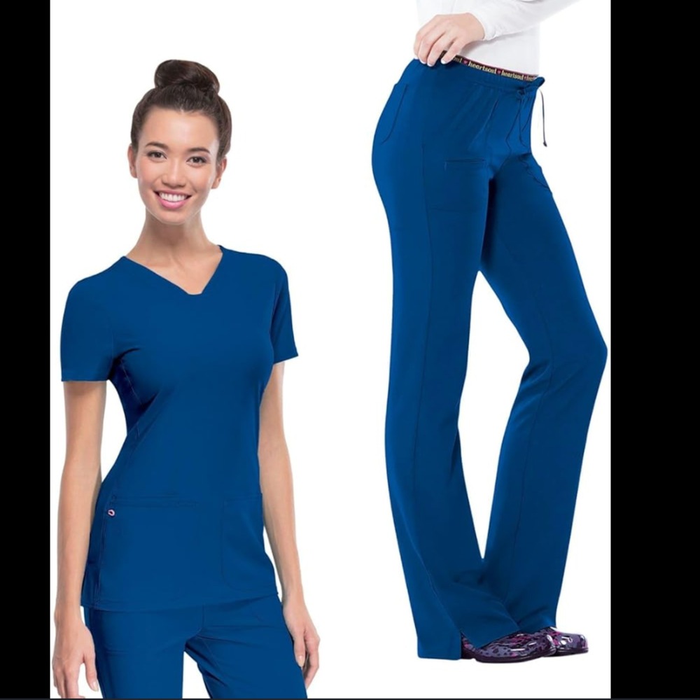 Heart Soul Scrub Set in Navy small TALL ST